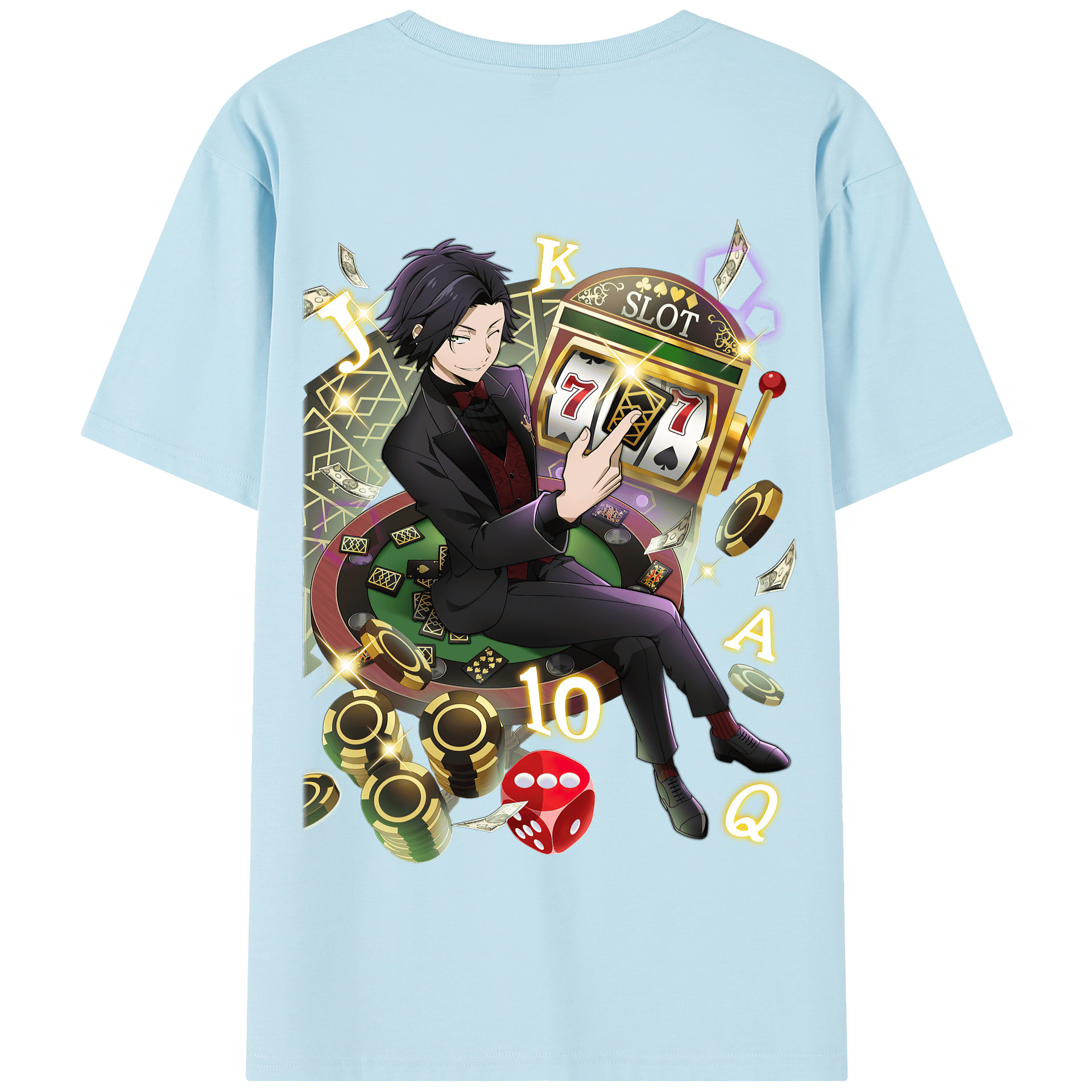（画像用） 文豪ストレイドッグス Bungo Stray Dogs 綿100％半袖Tシャツ（背面プリント）